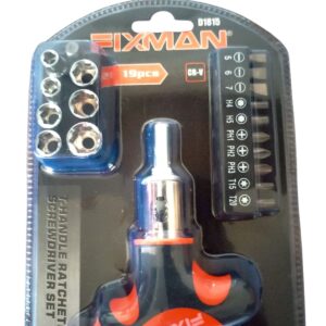 Set Puntas  T-type varias con Ratche x 19pc